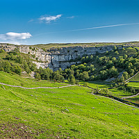 Buy canvas prints of Malham Cove in the Yorkshire Dales by Alan Deeley