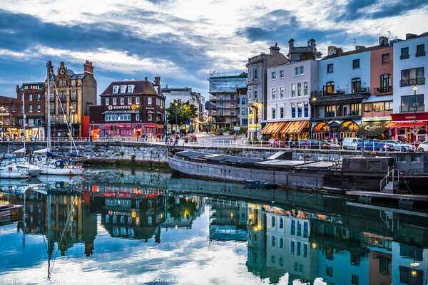 Ramsgate Royal Harbour reflections at dusk Picture Board by Robin Lee
