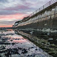 Buy canvas prints of Sunset reflections Ramsgate Western Undercliff by Robin Lee