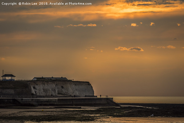 Golden hour at St Mildreds Bay kent Picture Board by Robin Lee