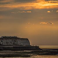 Buy canvas prints of Golden hour at St Mildreds Bay kent by Robin Lee