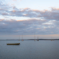 Buy canvas prints of Boats at anchor on The Swale by Robin Lee