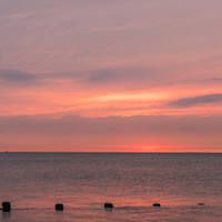 Buy canvas prints of Kent coast sunset by Robin Lee