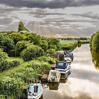 Buy canvas prints of Moored boats on the River Stour by Robin Lee