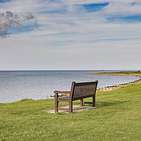 Buy canvas prints of Looking over the Bay at Tankerton in Kent by Robin Lee