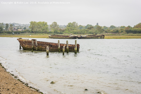 Wrecks on the banks of the River Medway, Kent Picture Board by Robin Lee