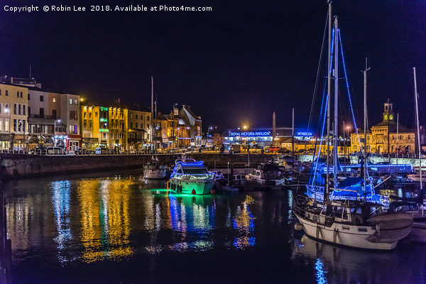 Ramsgate Harbour lights Picture Board by Robin Lee