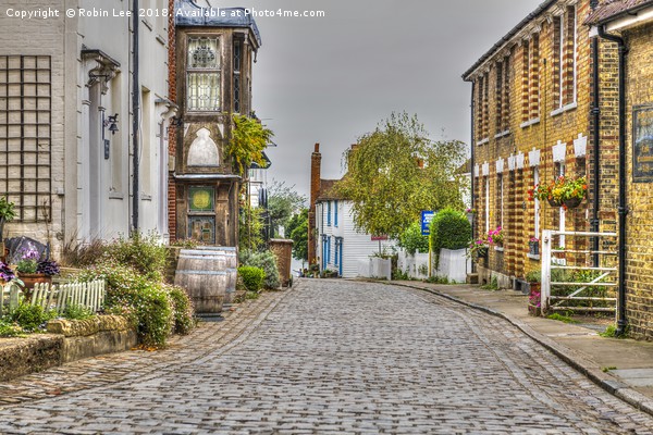 Upnor Village Cobbled Street Picture Board by Robin Lee
