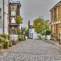 Buy canvas prints of Upnor Village Cobbled Street by Robin Lee