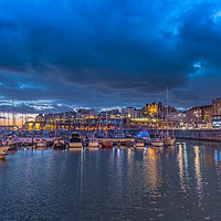 Buy canvas prints of Ramsgate Harbour at twilight by Robin Lee