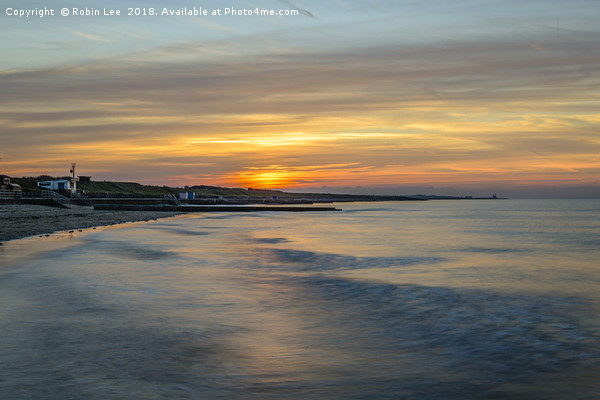 Minnis Bay orange sunset Picture Board by Robin Lee