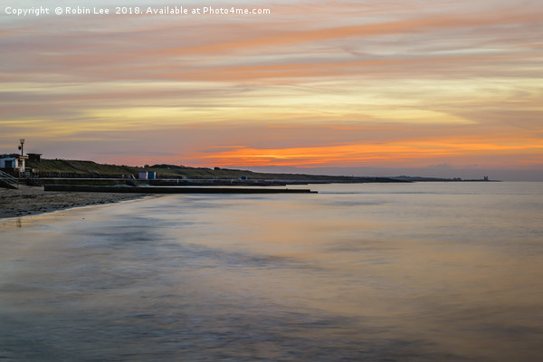 Beach sunset at Minnis Bay Kent Picture Board by Robin Lee