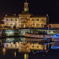Buy canvas prints of The Clock House Ramsgate Harbour at night  by Robin Lee