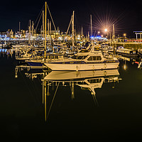 Buy canvas prints of Reflections in Ramsgate Marina by Robin Lee