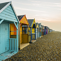 Buy canvas prints of Endless Beach Huts at Herne Bay by Robin Lee