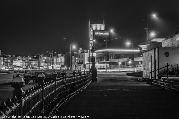Margate seafront by night Picture Board by Robin Lee