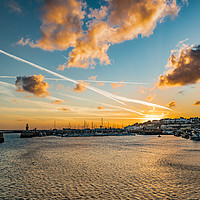 Buy canvas prints of Ramsgate Royal Harbour and Marina sunset by Robin Lee