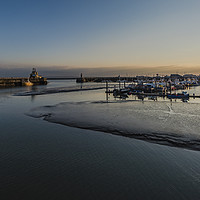 Buy canvas prints of Sun Setting on Ramsgate Royal Harbour by Robin Lee