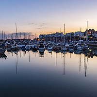 Buy canvas prints of Reflections Ramsgate Inner Harbour by Robin Lee