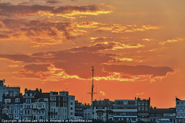 Sunset over Ramsgate in Kent Picture Board by Robin Lee