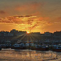 Buy canvas prints of Sunset Ramsgate Harbour by Robin Lee