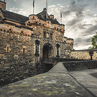 Buy canvas prints of Edinburgh Castle Left View by Eduardo Vieira