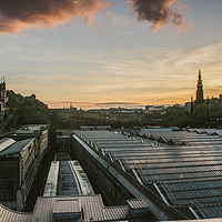 Buy canvas prints of Sunset in Edinburgh by Eduardo Vieira