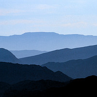Buy canvas prints of Eilat Mountains Israel soon after dawn by Alan Humphreys