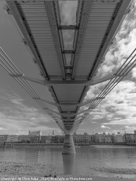 The Millenium Bridge over the Thames Picture Board by Chris Rabe