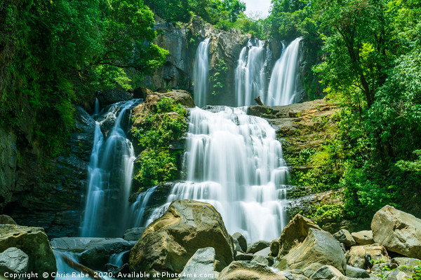 The tapering Nauyaca Waterfalls in Costa rica Picture Board by Chris Rabe