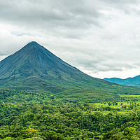 Buy canvas prints of A clear view of Arenal Volcano and the surrounding by Chris Rabe