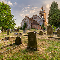 Buy canvas prints of St Lawrence Church on West Wycombe Hill by Chris Rabe