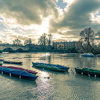 Buy canvas prints of The Thames flowing through Richmond-Upon-Thames by Chris Rabe