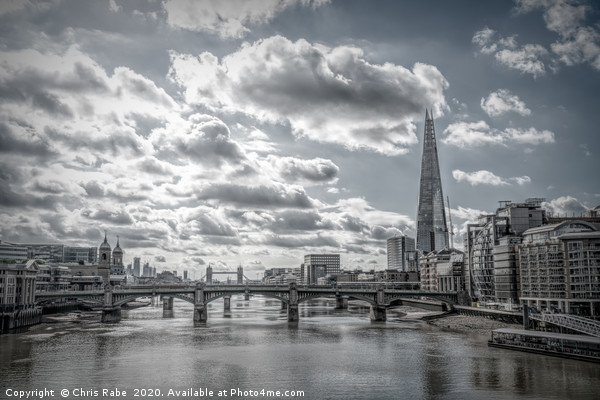 The Shard and The Thames river Picture Board by Chris Rabe