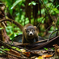 Buy canvas prints of Baby Ring-Tailed Coati  by Chris Rabe