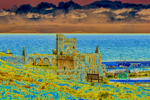 Peel Castle, Isle of Man with Solarized Filter Picture Board by Paul Smith