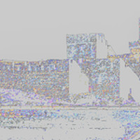 Buy canvas prints of Peel Castle, Isle of Man with Trace Contour Filter by Paul Smith
