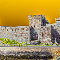 Buy canvas prints of Peel Castle, Isle of Man with Polarized Filter by Paul Smith