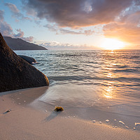 Buy canvas prints of Sunset in paradise, Seychelles by Daniel Lange