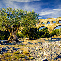 Buy canvas prints of The Pont du Gard in France by Daniel Lange