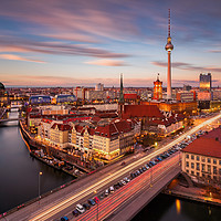 Buy canvas prints of Sunset over Berlin Mitte  by Daniel Lange