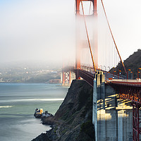 Buy canvas prints of Golden Gate Bridge & Low Cloud by Paul Sutton