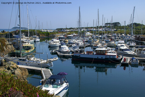 Boats in a peaceful marina Picture Board by George de Putron