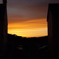 Buy canvas prints of Sunset between the houses by George de Putron