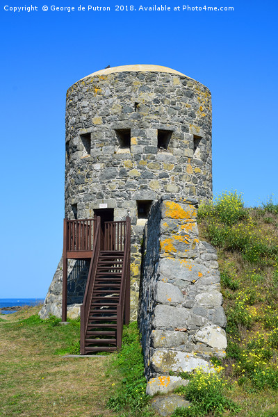 Martello Tower no 11, Rousse Headland, Guernsey. Picture Board by George de Putron