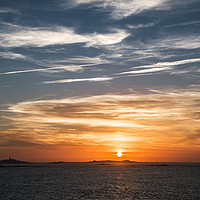 Buy canvas prints of Sunset over Lihou Island by George de Putron
