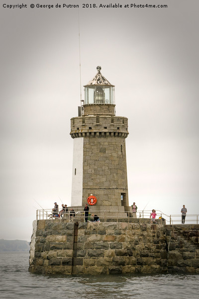 Castle Breakwater Lighthouse Picture Board by George de Putron