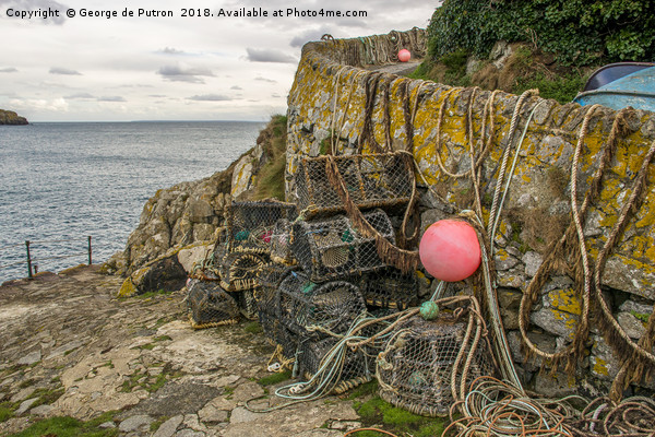 Lobster Pots at Saints Bay, Guernsey Picture Board by George de Putron