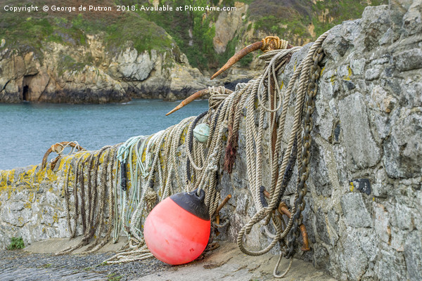 Anchors, rope and a buoy at the ready ! On Saints  Picture Board by George de Putron