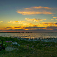 Buy canvas prints of Sunset over Pembroke bay, Guernsey. by George de Putron